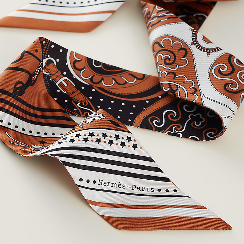Festival des Amazones Bandana Twilly - Brown | Hermès UK